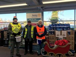 Our Santa sled at Tesco Ely in December 2023